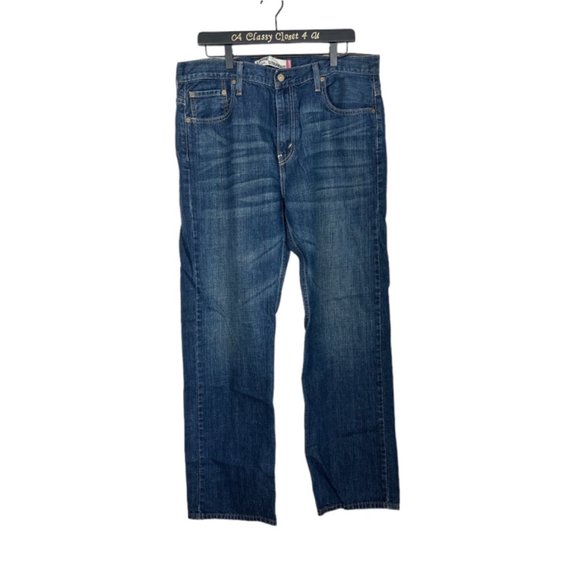 Levi’s 569 Loose Relaxed Straight Leg Dark Wash Jeans 36x34 - Picture 2 of 8